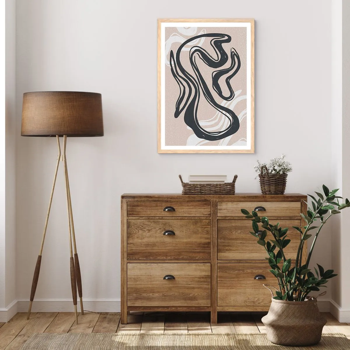 Poster in einem Rahmen aus heller Eiche - Vervielfachter Ausdruck - 61x91 cm