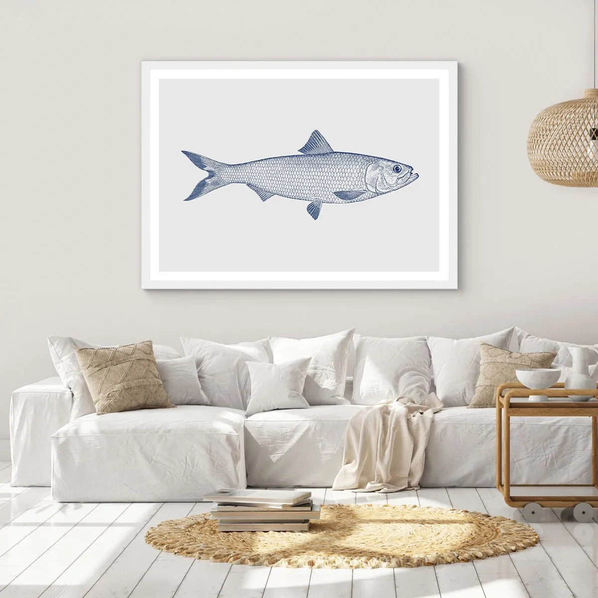 Poster in einem weißen Rahmen - Grüße aus den nördlichen Meeren - 40x30 cm