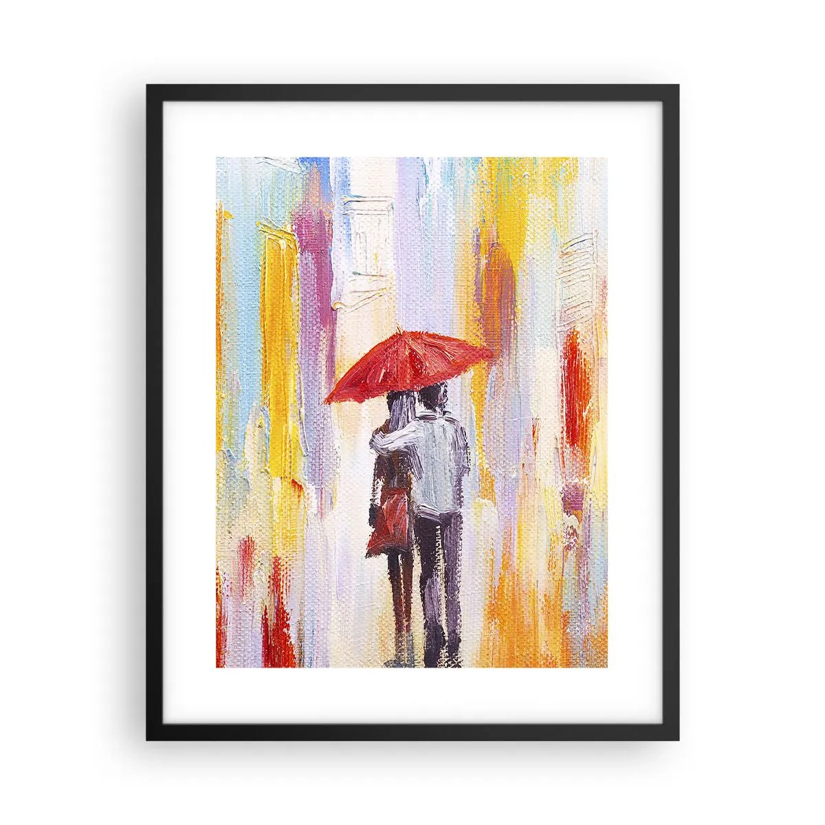 Poster in einem schwarzem Rahmen - Lass es weiter regnen - 40x50 cm
