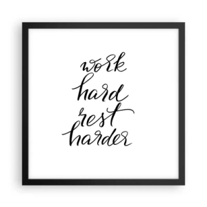 Poster in einem schwarzem Rahmen - Lebensbalance - 40x40 cm