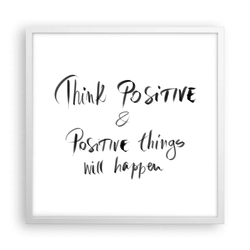 Poster in einem weißen Rahmen - Wie soll man leben? - 50x50 cm