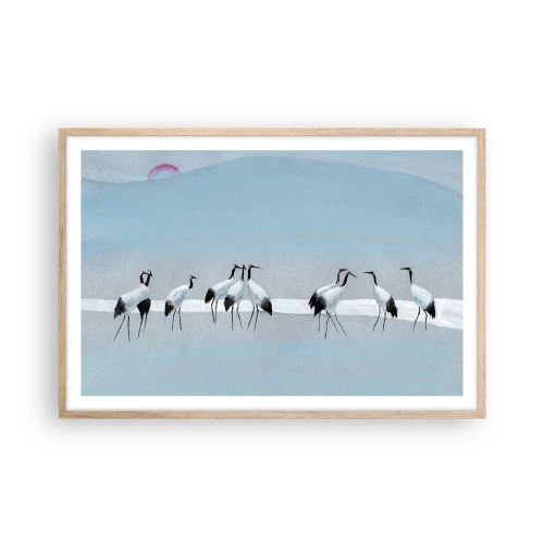 Poster in einem Rahmen aus heller Eiche - Nach einem heißen Tag - 91x61 cm