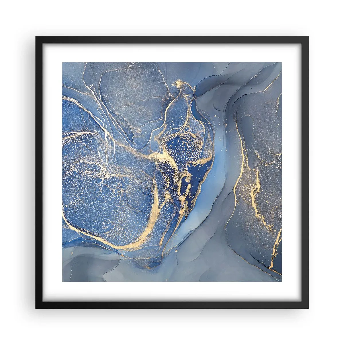 Poster in einem schwarzem Rahmen - Goldstaub - 50x50 cm