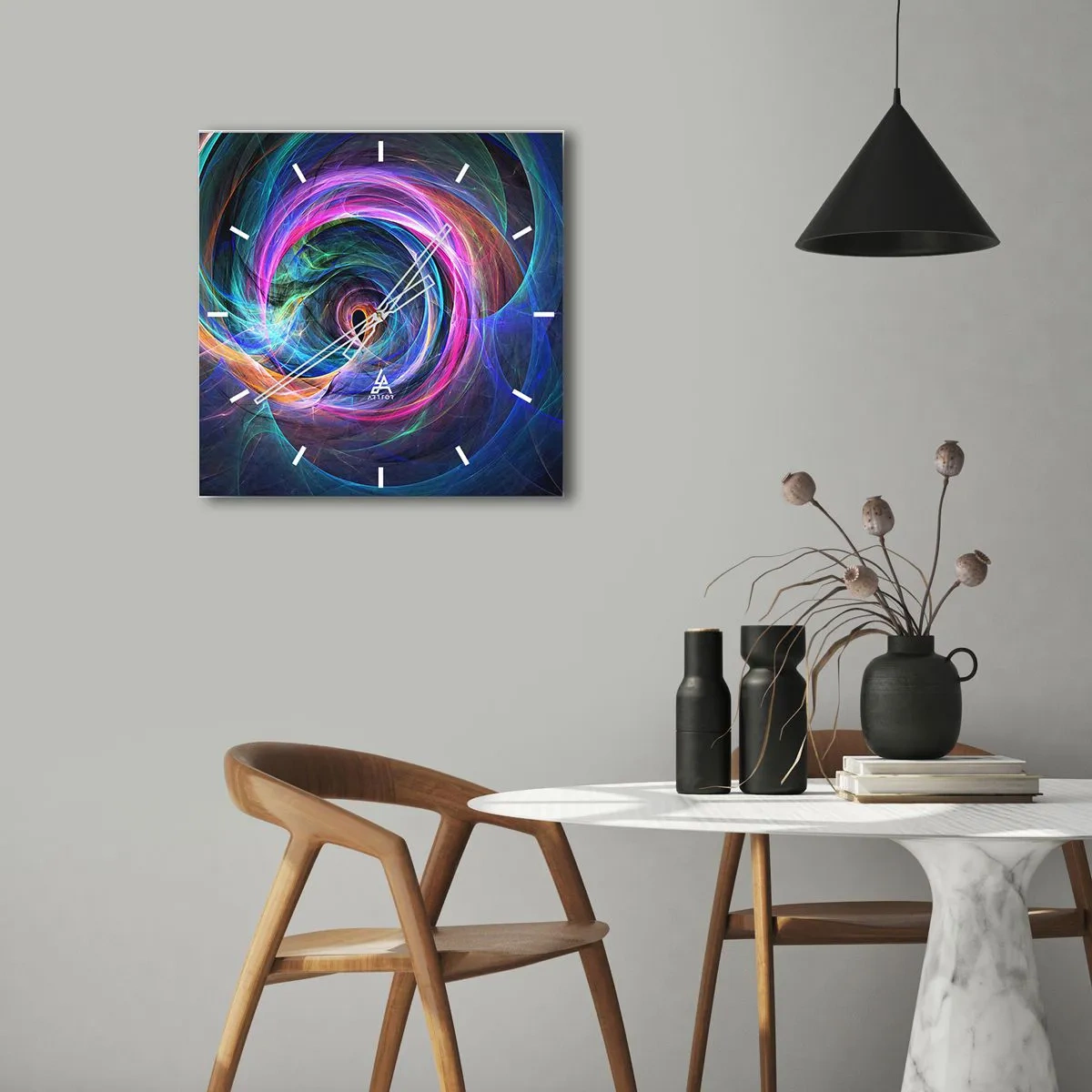 Wanduhr - Glasuhr - Wohin wirst du mich bringen? - 30x30 cm