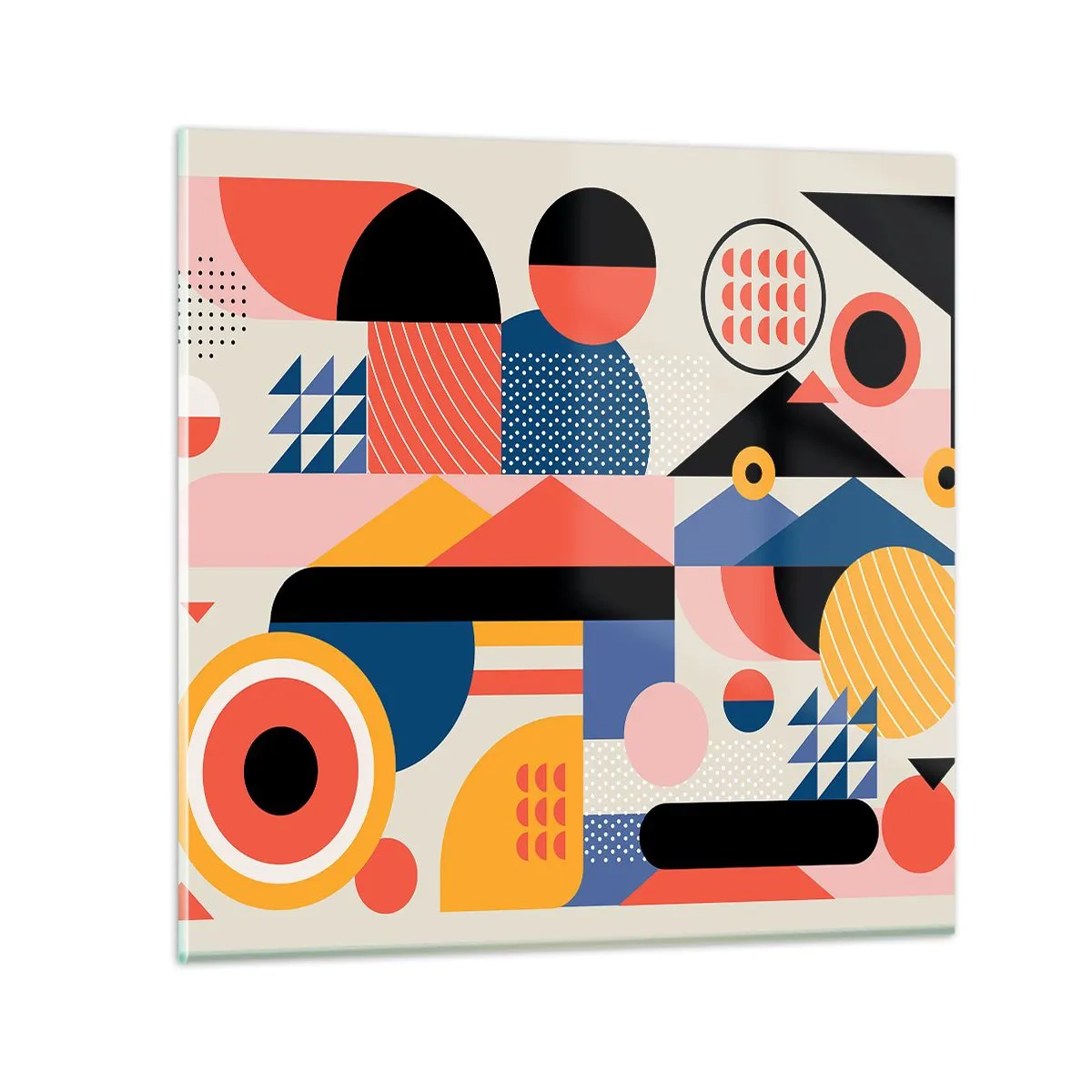 Glasbild - Bild auf glas - Komposition: Na, los, spiel! - 60x60 cm