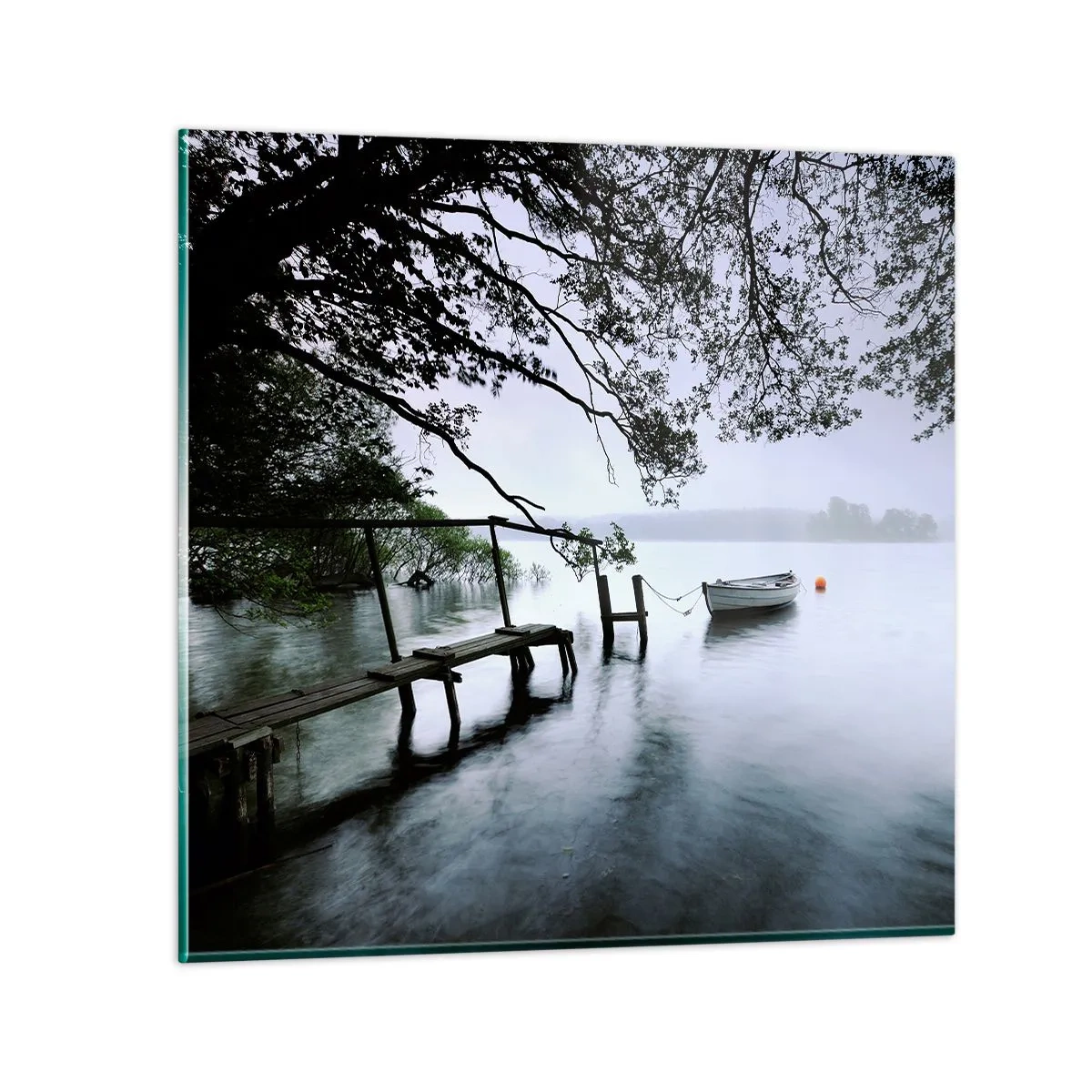 Glasbild - Bild auf glas - Du ruhst dich schon aus - 40x40 cm