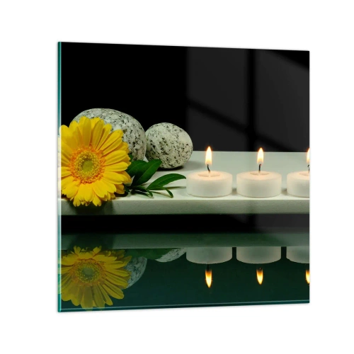 Glasbild - Bild auf glas - Beruhigung der Sinne - 60x60 cm