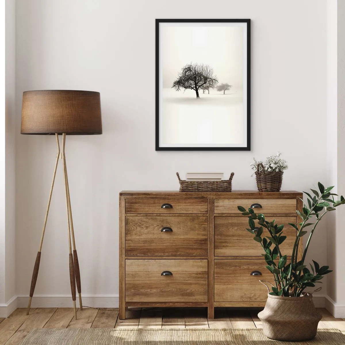 Poster in einem schwarzem Rahmen - Winterschlaf - 70x100 cm
