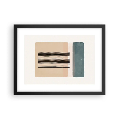 Poster in einem schwarzem Rahmen - Alles ist in Ordnung - 40x30 cm