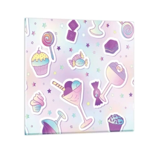 Glasbild - Bild auf glas - Dass es jeden Tag ein Geburtstag wäre - 30x30 cm