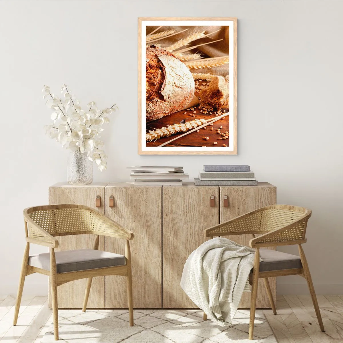 Poster in einem Rahmen aus heller Eiche - Appetitanregend, duftend, knackig - 50x70 cm