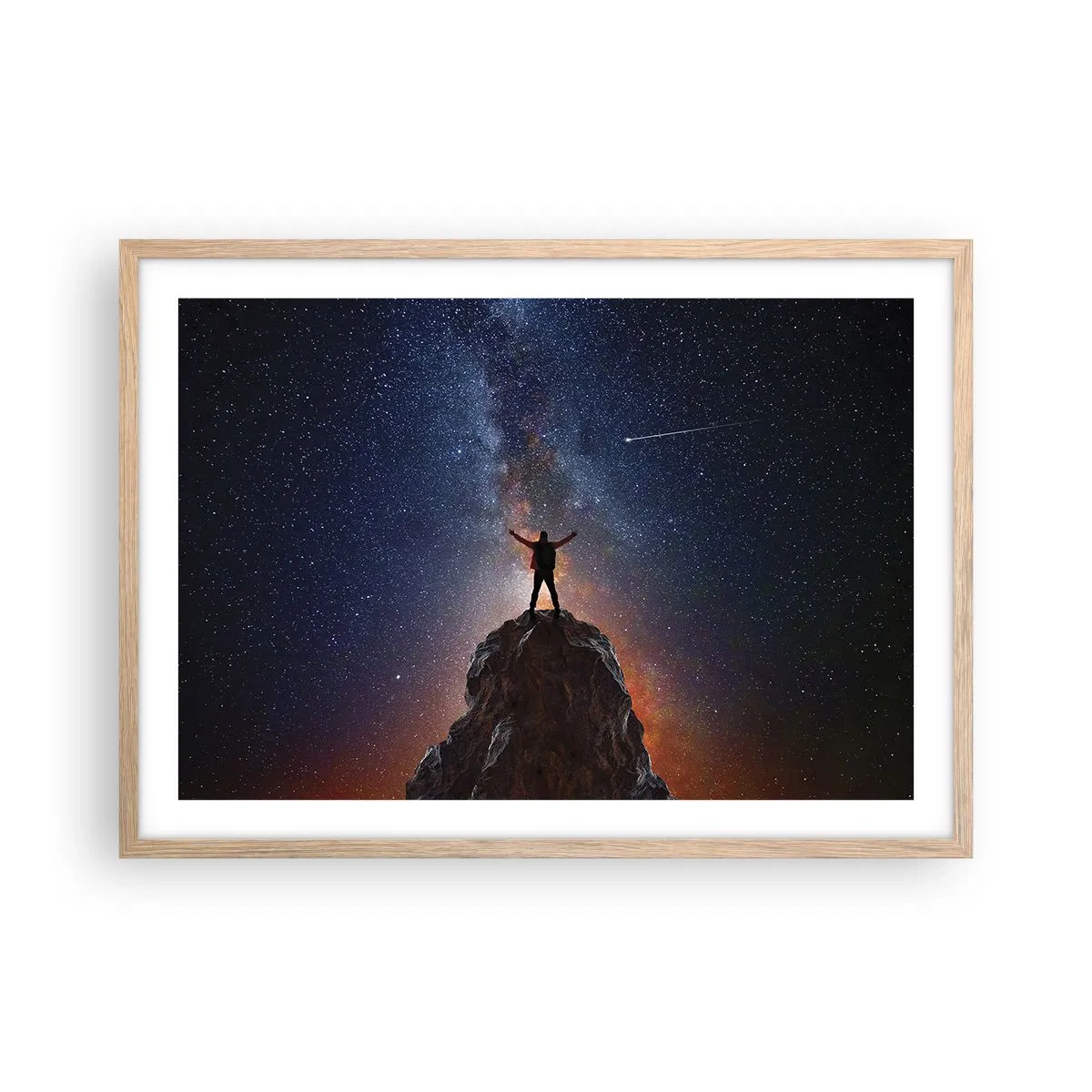 Poster in einem Rahmen aus heller Eiche - Die Macht ist mit mir! - 70x50 cm