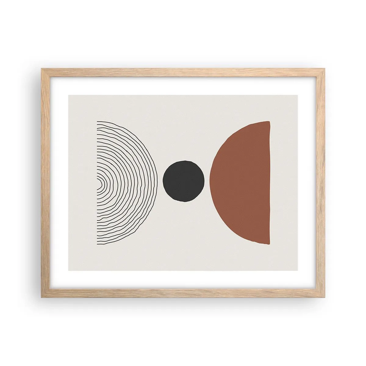 Poster in einem Rahmen aus heller Eiche - Das Zentrum der Aufmerksamkeit - 50x40 cm