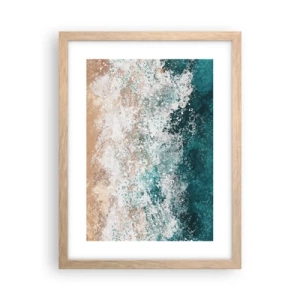 Poster in einem Rahmen aus heller Eiche - Meeresgeschichten - 30x40 cm