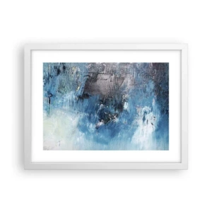 Poster in einem weißen Rahmen - Rhapsodie in Blau - 40x30 cm