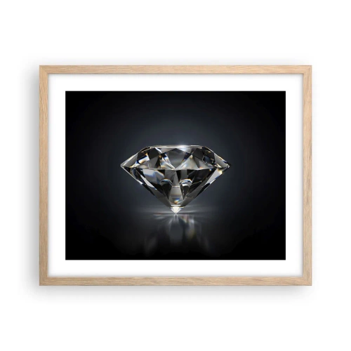 Poster in einem Rahmen aus heller Eiche - Beste Freundin - 50x40 cm