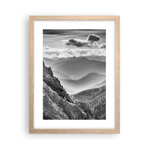 Poster in einem Rahmen aus heller Eiche - Bis zum Horizont - 30x40 cm