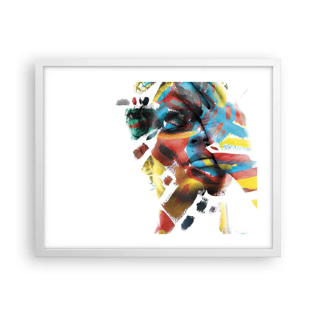 Poster in einem weißen Rahmen - Eine bunte Persönlichkeit - 50x40 cm
