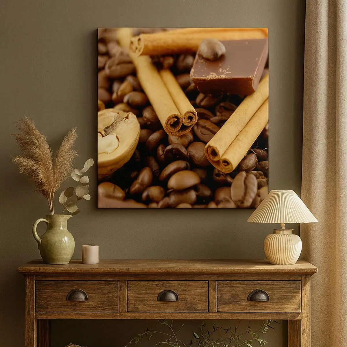 Bild auf Leinwand - Leinwandbild - Konzert der Aromen - 30x30 cm