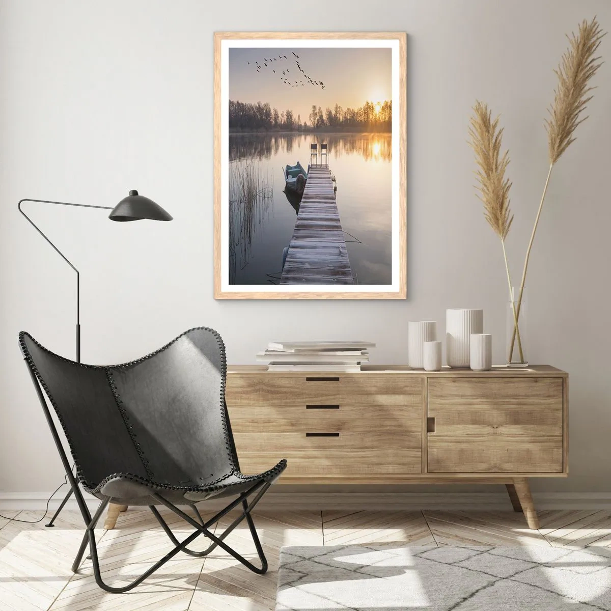 Poster in einem Rahmen aus heller Eiche - Ich komme nach einiger Zeit zurück - 61x91 cm