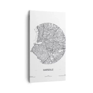 Bild auf Leinwand - Leinwandbild - Anatomie von Marseille - 45x80 cm