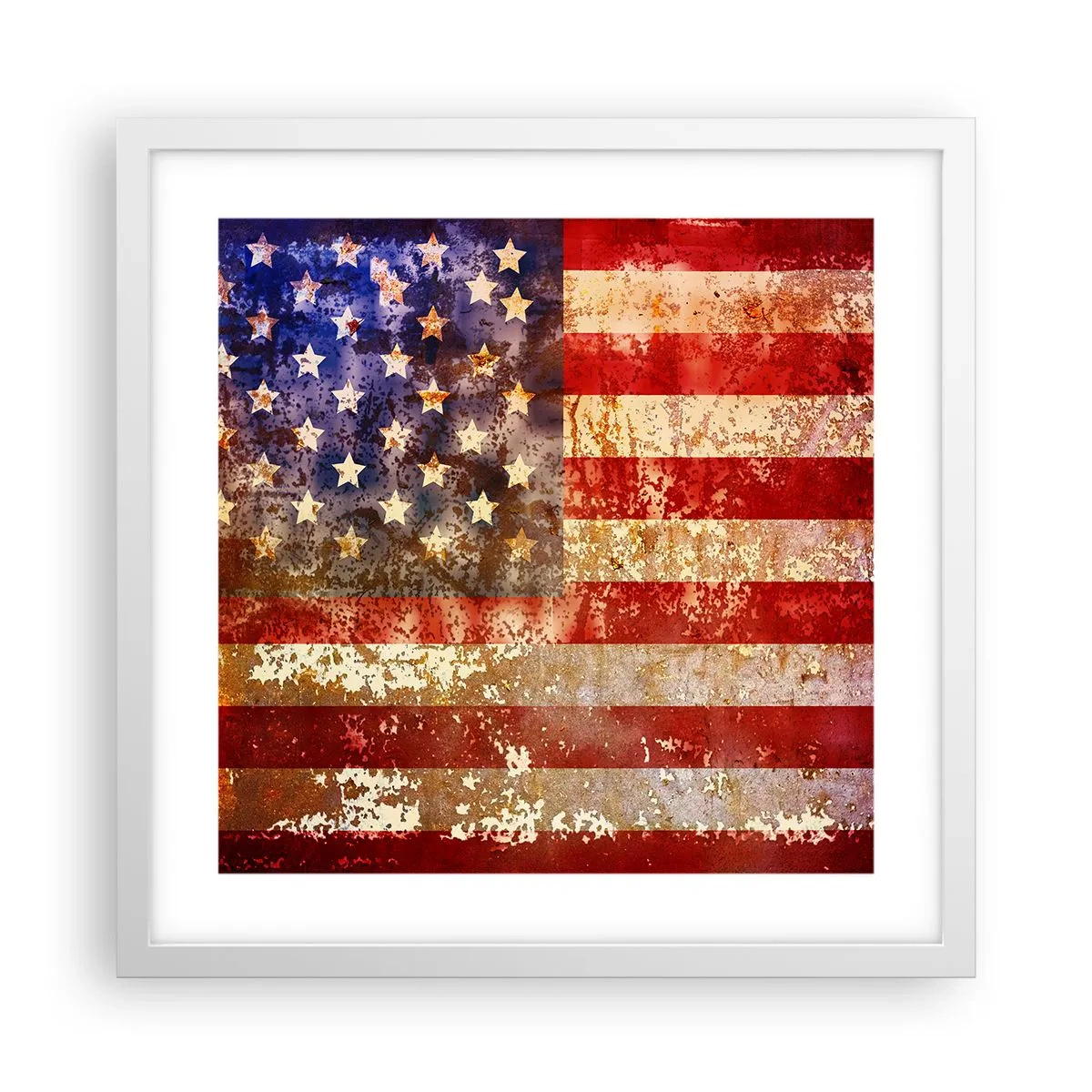 Poster in einem weißen Rahmen - Ruhm verblasst nicht - 40x40 cm