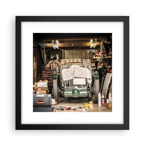 Poster in einem schwarzem Rahmen - Zurück in die Vergangenheit - 30x30 cm