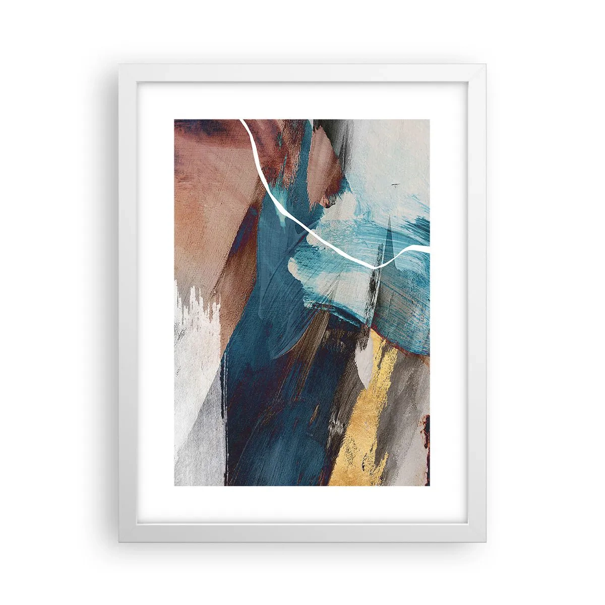 Poster in einem weißen Rahmen - Großzügig und mit Energie - 30x40 cm
