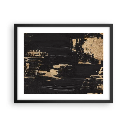 Poster in einem schwarzem Rahmen - Spur einer Berührung - 50x40 cm