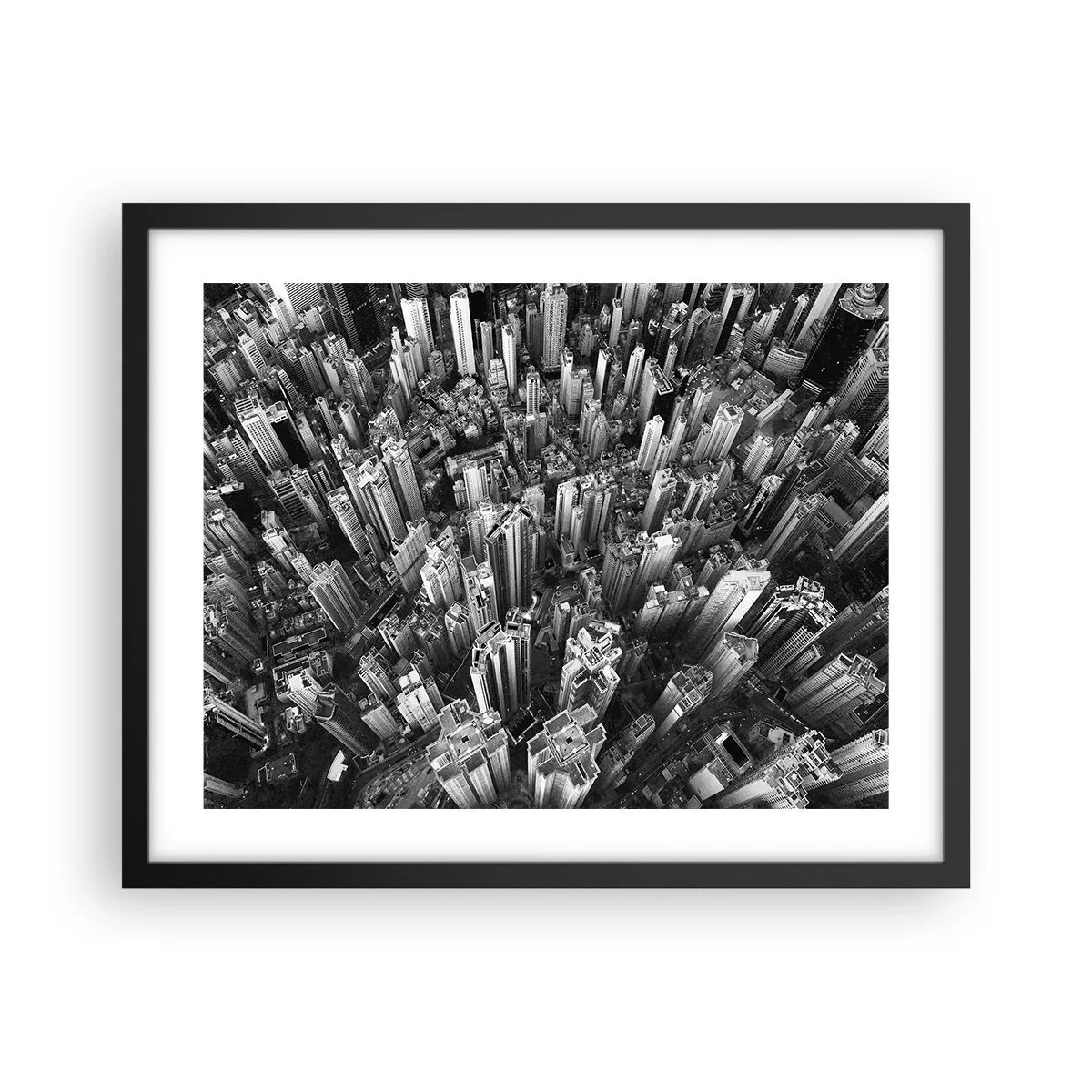 Poster in einem schwarzem Rahmen - Immer höher und höher - 50x40 cm