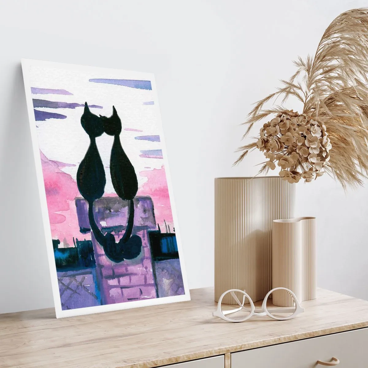 Poster - Rendez-vous unter dem Mond - 40x50 cm