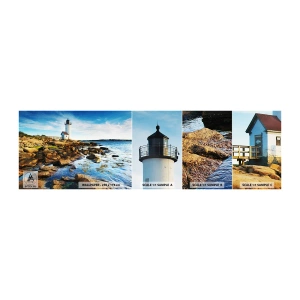 Fototapeten Muster Selbstklebend Deluxe Sticker - Komm glücklich zurück, ich warte - Landschaft, Leuchtturm, Atlantischer Ozean - 100x30 cm