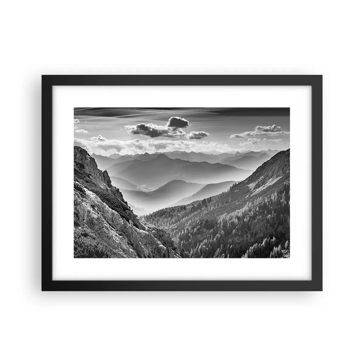 Poster in einem schwarzem Rahmen - Bis zum Horizont - 40x30 cm