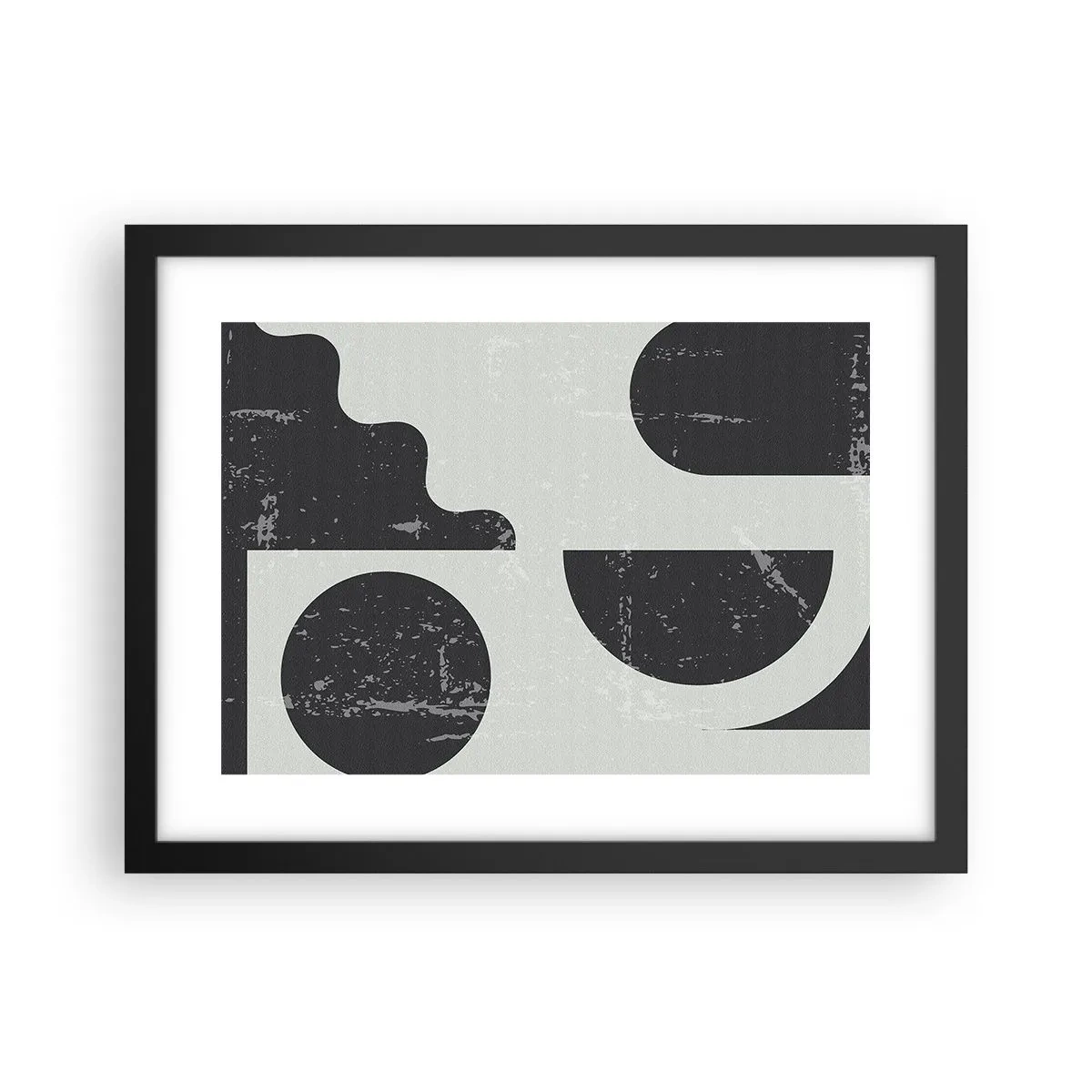 Poster in einem schwarzem Rahmen - Komposition oben und unten - 40x30 cm