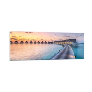 Glasbild - Bild auf glas - Urlaub - zurück zu den Quellen - 90x30 cm