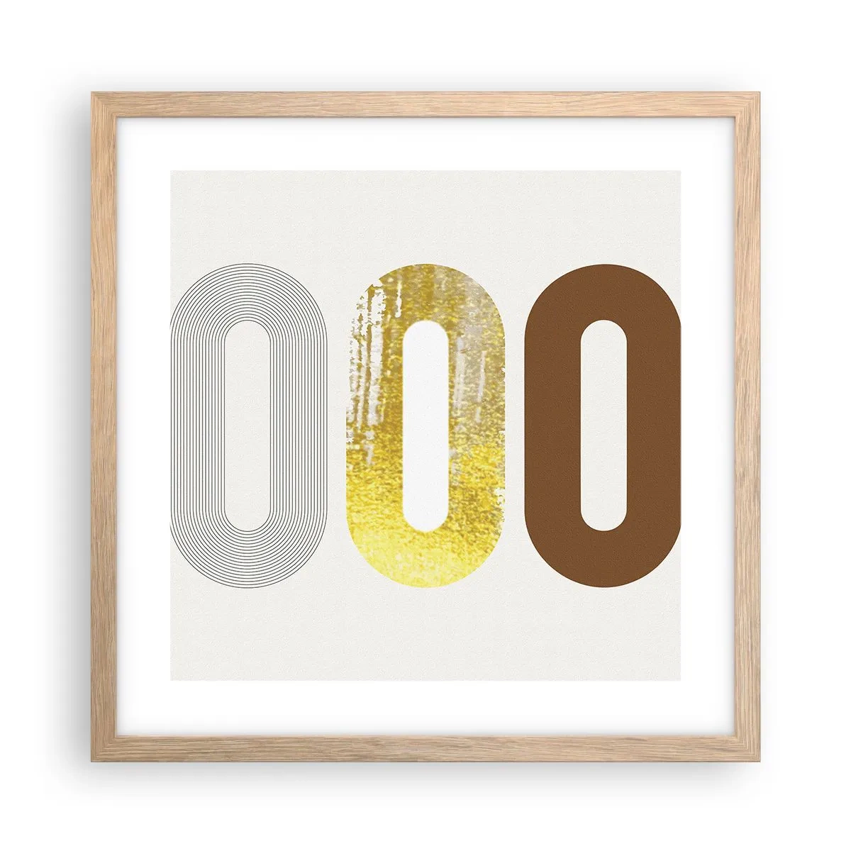 Poster in einem Rahmen aus heller Eiche - Oooh! - 40x40 cm