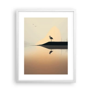 Poster in einem weißen Rahmen - Herr am See - 40x50 cm