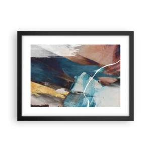 Poster in einem schwarzem Rahmen - Großzügig und mit Energie - 40x30 cm