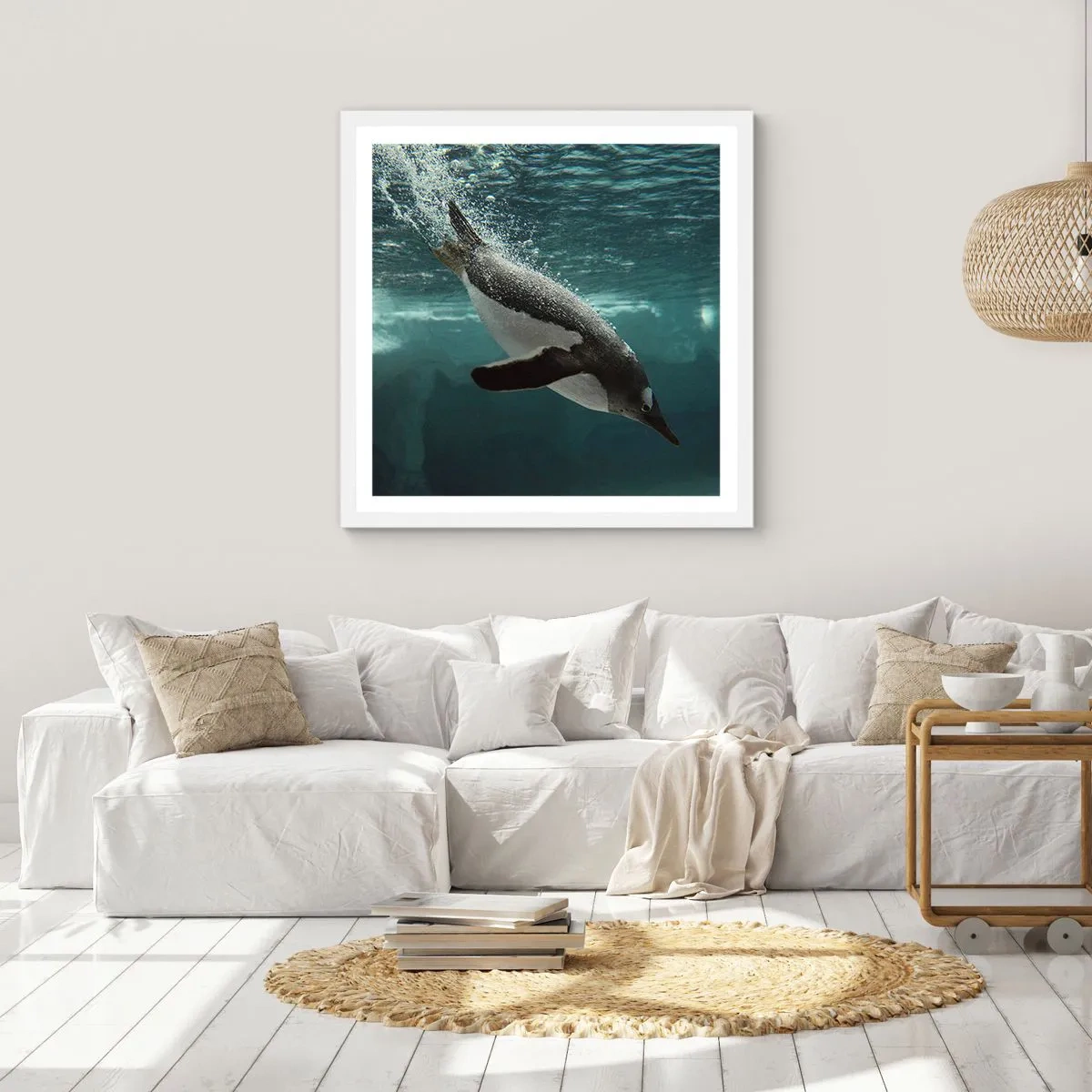 Poster in einem weißen Rahmen - Willkommen in meiner Welt - 50x50 cm