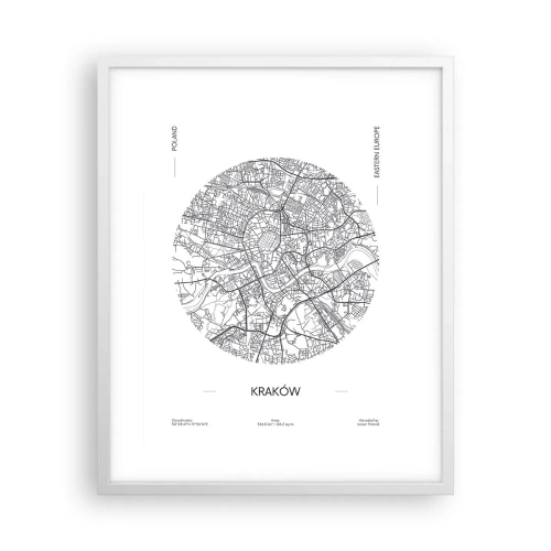 Poster in einem weißen Rahmen - Anatomie von Krakau - 40x50 cm