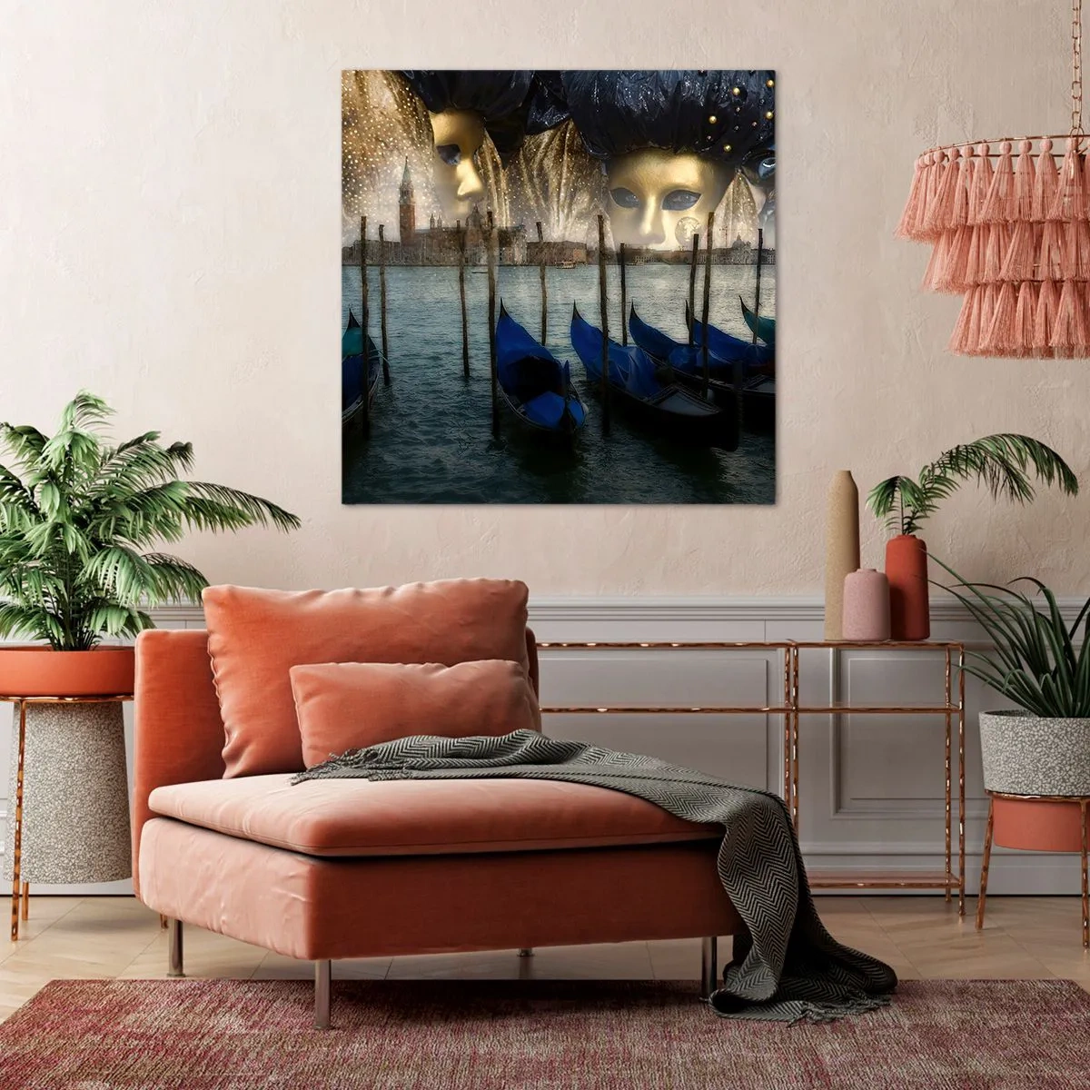 Bild auf Leinwand - Leinwandbild - Es ist Zeit, den Karneval zu starten - 30x30 cm