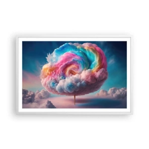 Poster in einem weißen Rahmen - Traum von einem Vergnügungspark - 91x61 cm