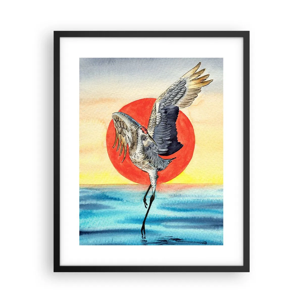 Poster in einem schwarzem Rahmen - Es ist Zeit zurückzugehen - 40x50 cm