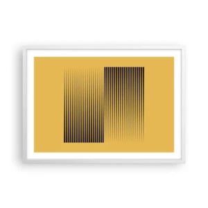 Poster in einem weißen Rahmen - Quadratur der Gegensätze - 70x50 cm