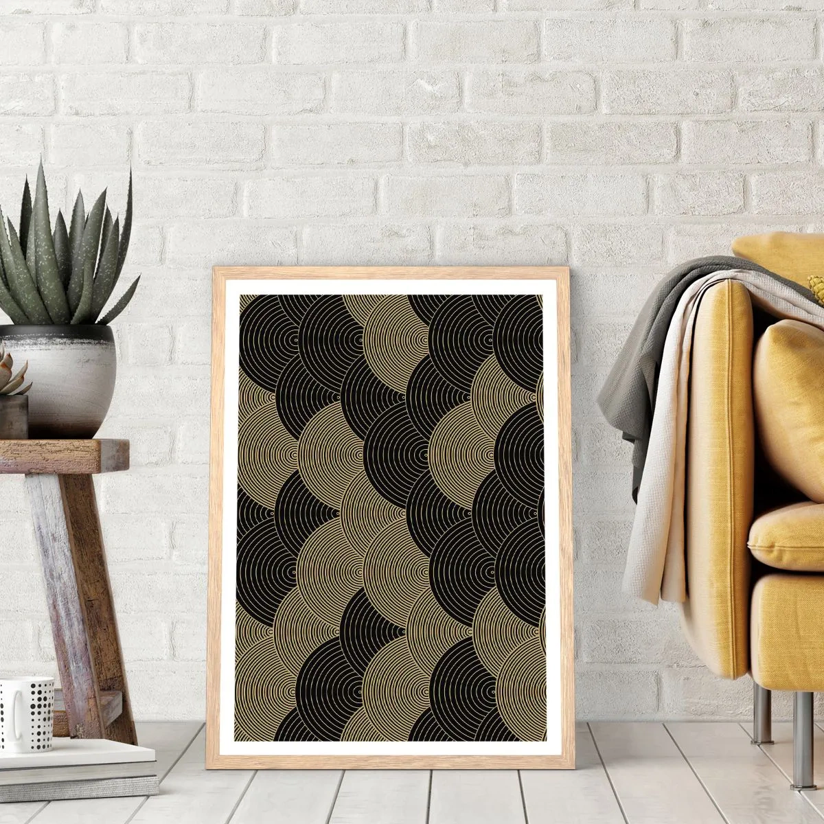 Poster in einem Rahmen aus heller Eiche - Einheit in der Vielfalt - 30x40 cm