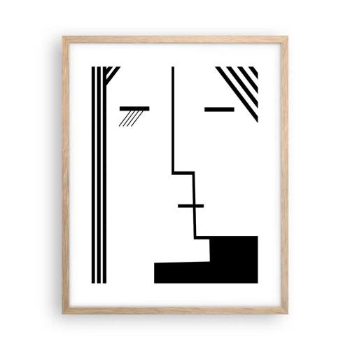 Poster in einem Rahmen aus heller Eiche - Einfach ein Kuss - 40x50 cm