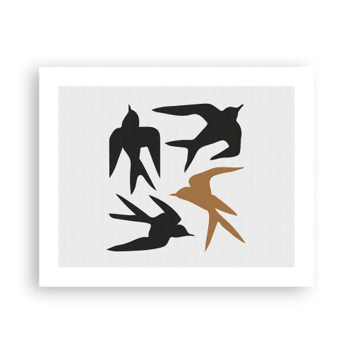 Poster - Schwalbenspaß - 50x40 cm