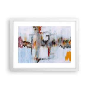 Poster in einem weißen Rahmen - Ein Stock auf dem Wasser - 40x30 cm