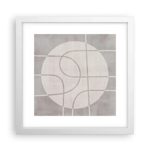 Poster in einem weißen Rahmen - Kreisförmig und geradeaus - 30x30 cm