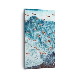 Bild auf Leinwand - Leinwandbild - Die Küstenparade - 45x80 cm